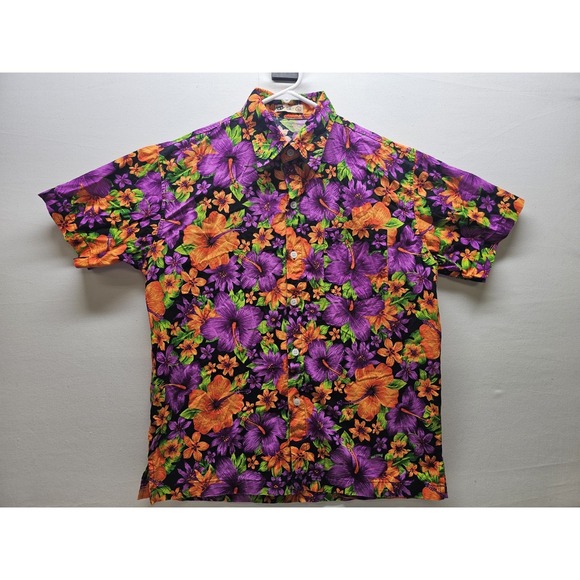 Tops - Lot of 7 VTG 90s Hawaiian Shirts Short Sleeve Tropical Floral Resortwear Retro
